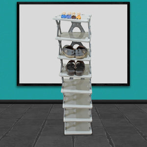 PremiumAV PremiumAV Foldable Shoe Rack (1 Pc, 8 Layers): Space-Saving, Entryway Storage –  