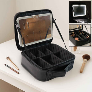 Black Premium LED Light Makeup Organizer Box (1 Pc)