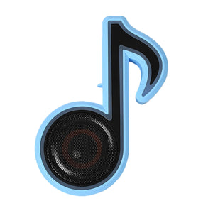PremiumAV Mini Portable Music Note Shape Speaker Subwoofer Colorful Musical Note LED Lighting Sound For Creatives Gift Computer Phone Sound Equipment - PremiumAV