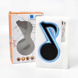 PremiumAV Mini Portable Music Note Shape Speaker Subwoofer Colorful Musical Note LED Lighting Sound For Creatives Gift Computer Phone Sound Equipment - PremiumAV