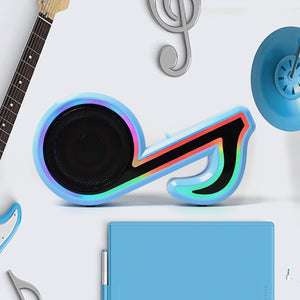 PremiumAV PremiumAV Mini Portable Music Note Shape Speaker Subwoofer Colorful Musical Note LED Lighting Sound For Creatives Gift Computer Phone Sound Equipment  