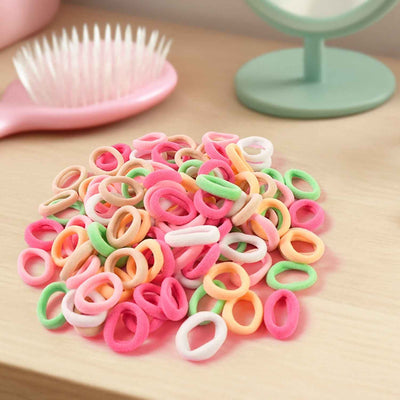 Colorful Soft Elastic Hair Bands Set for Kids & Girls (10 Pkt  / 1 Set)