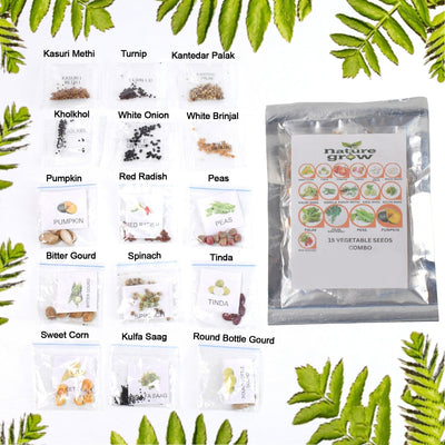 PremiumAV 15 Varieties of Vegetable Seeds Combo (1 Pkt. / 15 Varieties)