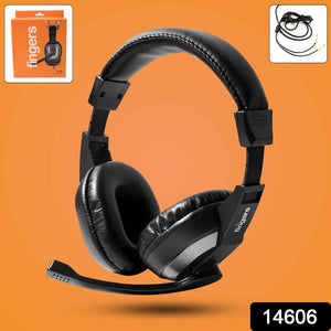 Wired Headset with Adjustable Headband & Noise-Isolating Mic Set