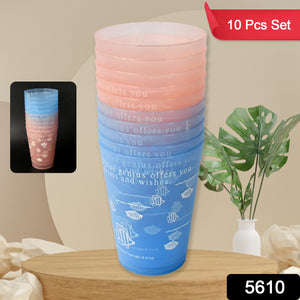 PremiumAV PLASTIC LIGHTWEIGHT GLASS REUSABLE DRINKING GLASS DISHWASHER SAFE BEVERAGE GLASSES FOR KITCHEN WATER GLASSES (10 Pc Set) - PremiumAV