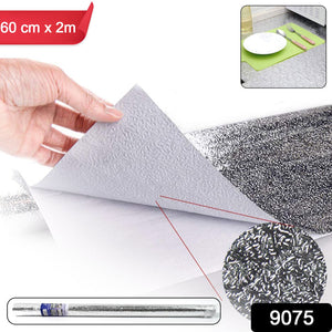Aluminium foil for Kitchen and Aluminium Foil Paper Sticker Roll for Kitchen Wall, Drawers. (60cmx2Meter)  - PremiumAV
