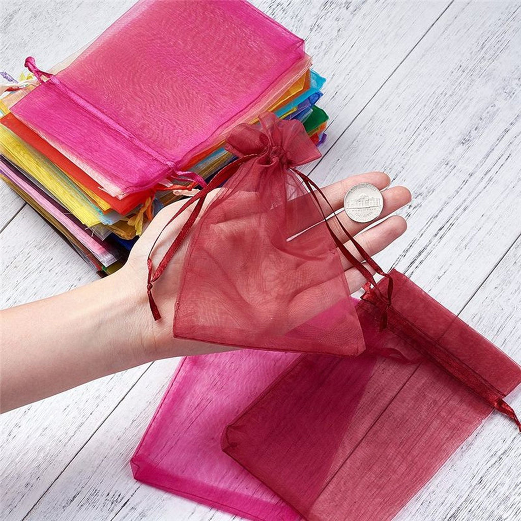 PremiumAV PremiumAV Organza Drawstring Gift Bags – Small Mesh Pouches for Wedding, Party & Festival Favors (50 Pcs Set) –  