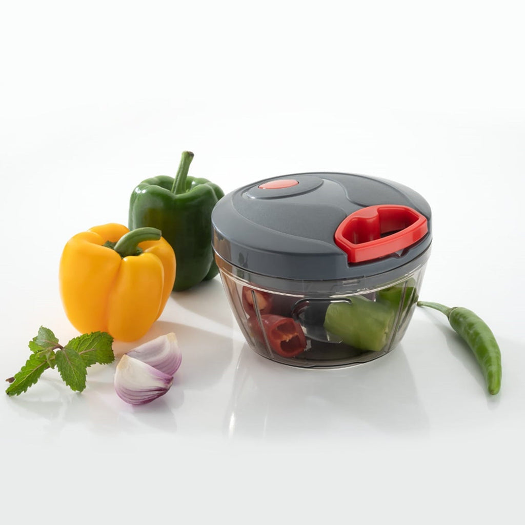 0055 Plastic Mini Handy and Compact Chopper With 3 Blades for Chopping Vegetables and Fruits for Your Kitchen