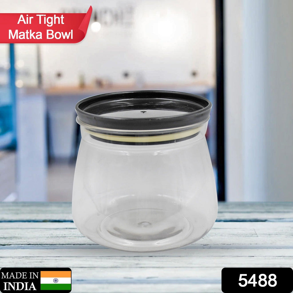 5488 Matka Jar Kitchen Storage Plastic Container BPA Free Stackable Air Tight Dabba Space Saver Snacks Nuts Dry Fruits Mithai Dal Cereals Pulses Spices